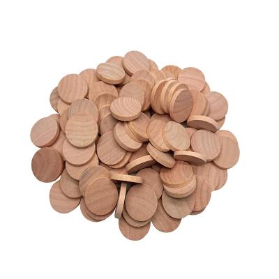 China Eco - Friendly Unfinished Wooden Round Label Decoration Gift Gift Coins Wood Printing for sale