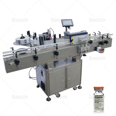 China Automatic Plastic Pet Food Round Bottle Labeling Machine Vial Labeling Machine Price for sale