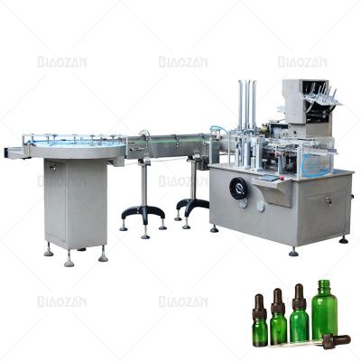 China automatic food essential oil bottle box packing machine price for sale