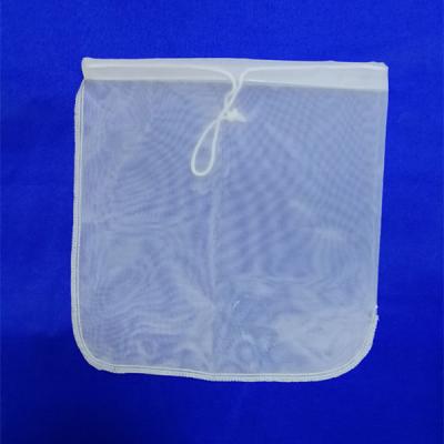 China Liquid-Solid Separation Food Grade 120 Micron Nylon Nut Milk Cotton Nylon Organic Hemp Reusable Cold Brewed Coffee Filter Bag for sale