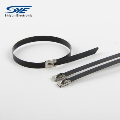 China Steel PVC Coated Ball Locking Stainless Steel Cable Ties Ball Type Cable Tie for sale