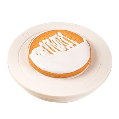 China Mini Spinning Cake Decorating Stand Viable Cookie Cake Turntable 4 Inch 360 Degree Biscuit Swivel Rotating Stand for sale