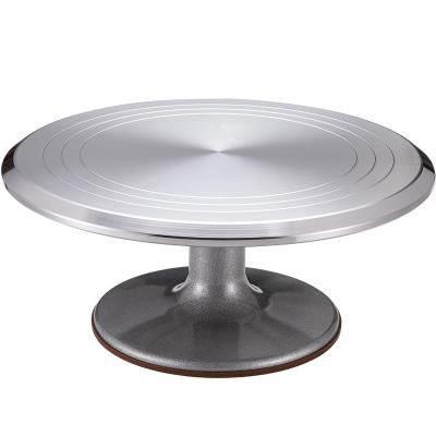 China Factory Price Cake Rotating Stand Wholesale Viable Cake Turntable 12 Inch Metal Cake Turntable Decorating Baking Tools for sale