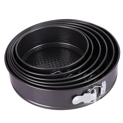 China Sustainable Bakeware Round Form Non-Stick Carbon Steel Cake Pan Springform Pan Set Of Cake Pans For Baking Springform Pan for sale