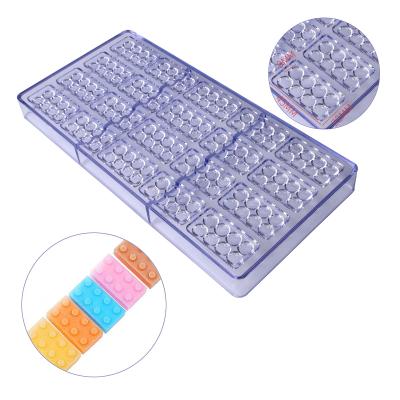 China Sustainable High Quality DIY Building Blocks Custom Chocolate Molds Polycarbonate Plastic Mold For Chocolate for sale