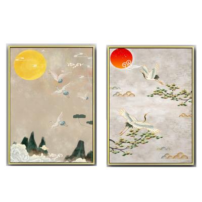 China Modern Printed Japanese Landscape Painting Art Prints On Canvas Printing Painting Wall Art Framed Painting for sale