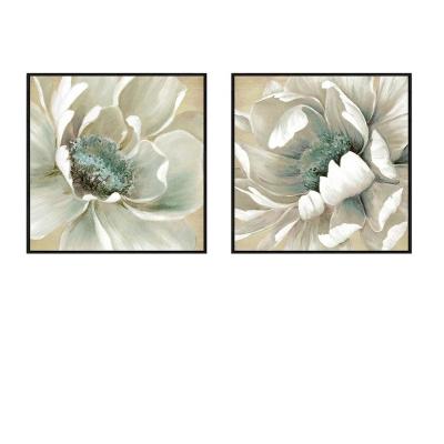 China Modern Decorative Painting Canvas Painting White Flowers Wall Art Prints Framed Painting Printing for sale