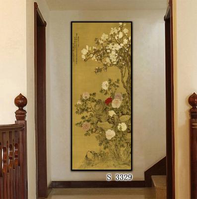 China Geclee Modern Print Art Work Home Wall Decoration Framed Traditional Chinese Floral Ink Painting Prints for sale