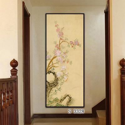 China Modern Modern Decorative Home Interior Decoration Framed Traditional Chinese Floral Ink Painting Prints for sale