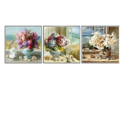 China Modern Printing Flower Painting Framed Wall Painting Decorative Painting Art On Canvas for sale