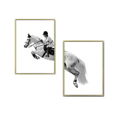 China Modern Framed Photo Canvas Art Painting Printed Horse Breed Photography for sale