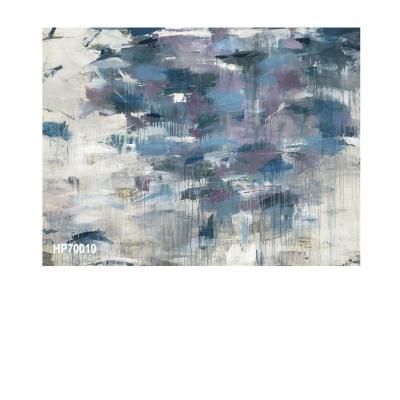 China Modern Blue Abstract Hotel Home Coffee Shop Oil Painting Modern Canvas Wall Decoration Painting for sale