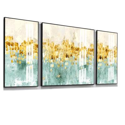 China Modern Aluminum Alloy Framed Modern Decor Art Painting Abstract Painting Framed Crystal Porcelain Paintings for sale