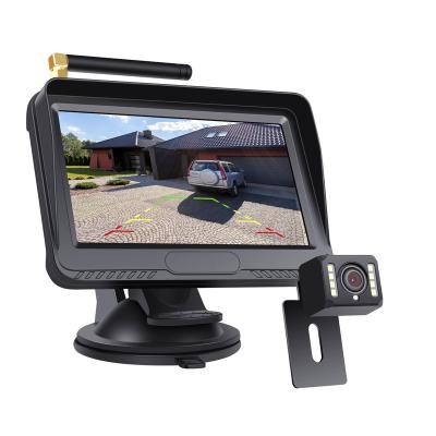 China Waterproof 5 Inch Monitor Wireless Car Camera Digital Wireless Backup Truck Kit Car Reverse Camera System for sale