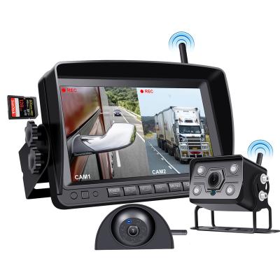 China New Design Waterproof 7 Inch Wireless Truck Camera HD 1080P Rear View Backup Backup System for sale