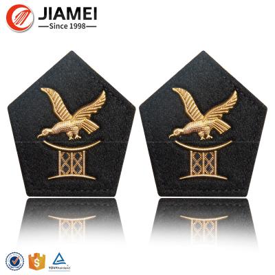 China Handmade Uniform Accessory Custom Security Uniform Rank Badge for sale