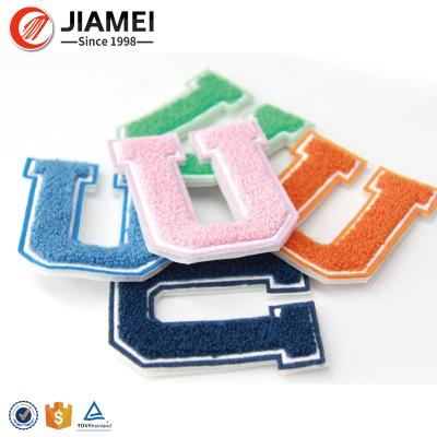 China 3D Chenille Iron / Sew On Letters Embroidery Patch For T Shirt for sale