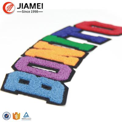 China 3D Chenille Letters Embroidery Patch For Clothing for sale