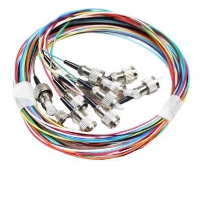 China 12-Colours Bundle SC/FC Optical Fiber Pigtail Optical Cable With Customizable Length for sale