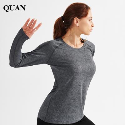 China Breathable Women's Long Sleeve Leisure Yoga Use Fitness Professional High End Mountaineering Running Fashion Quick Dry T-Shirt for sale