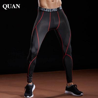 China High Quality Men's Bodybuilding Sports Running Tights Compression Stretch Gaiters Breathable Basketball Training Gaiters for sale