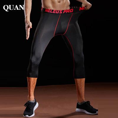 China New Men's Quick Dry Breathable Fitness Gaiters Sweat Cropped Pants Running Pants Basketball Bottom Capri Training Pants for sale