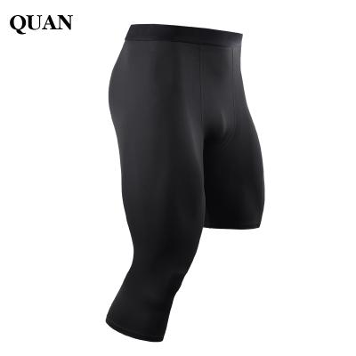 China New breathable basketball leggings sport men's right long left short five pants cropped pants american fitness training leggings for sale