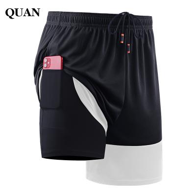 China Breathable Original Factory 2-in-1 Sports Shorts Men's Running Basketball Breathable Colors Fitness Shorts Loose Training Pants for sale