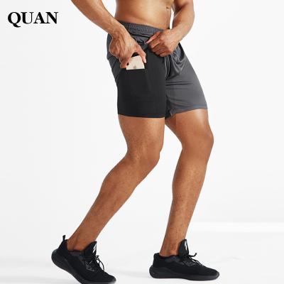 China High Quality Men's Fitness Shorts Breathable 2 In 1 Fitness Shorts Five Fifths Pants for sale