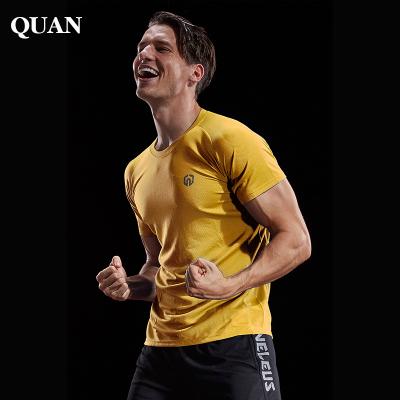 China Breathable Sportswear Mesh Men's Loose Mesh Bodybuilding Fit Bodybuilding Fitness T-shirt T-shirt Tee Breathable T-shirt for sale