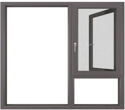 China Magnetic Modern Residential Aluminum Alloy Casement Windows Custom Size Double Screen Sound Insulation and Heat Insulation Windows Glazed Window for sale