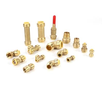 China High Quality Hailiang Push Fit Fittings Quick Push In Connect Fittings Pipe Fitting Adapter Brass Reduction for sale