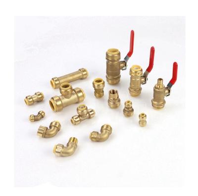 China Hailiang Quick Push Fittings Push In Brass Connector Tubing Push Fit Fittings Reducing for sale