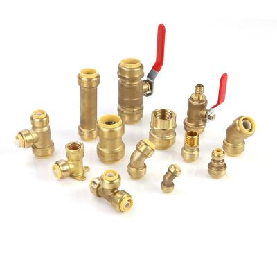 China Hailiang Push In Brass Fittings Quick Connect Push Fit Fittings For Pex Al Pipe Fittings Brass Reduction for sale