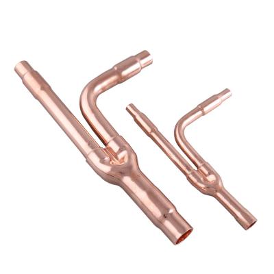 China Hotels Hailiang copper Y branch pipe air conditioner common refnet fitting for sale