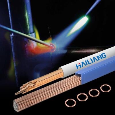 China Hailiang Welding Consumables Copper Alloy Welding Electrode Phosphor Welding Copper Welding Rod for sale