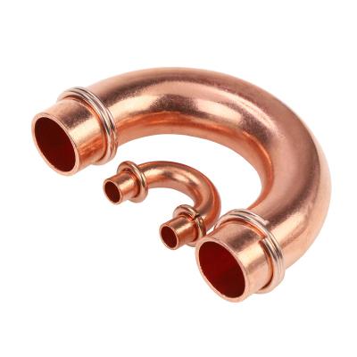 China Hailiang Home Air Conditioner Refrigeration U-bend Copper Fittings 180 Degree Elbow U-bend Copper Pipe for sale