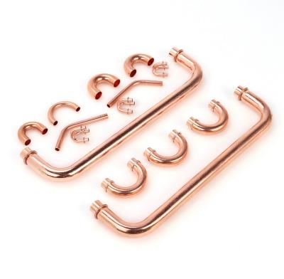 China Hailiang Copper 3 Way Tee Fitting U Elbow Copper Pipe Flared Fittings For Refrigeration Air Conditioning - for sale