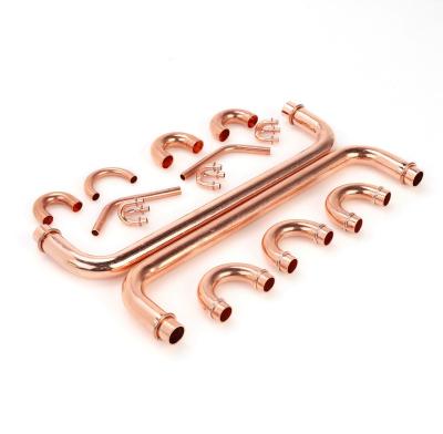 China Hailiang Refrigeration C Bend Fittings Air Conditioner Copper Bend Tee Copper Elbow Fittings - for sale