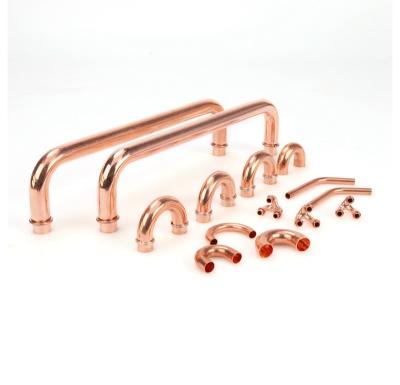 China Hailiang Home Refrigeration Fittings Copper Tube U Copper Weld Type Bending Fitting For Refrigeration System for sale