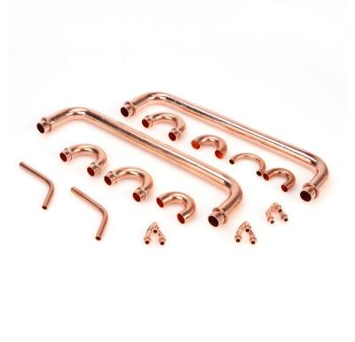 China Home Fitting U Elbow Copper Pipe Air Conditioning Hailiang Refrigeration Three Way Copper Fittings for sale