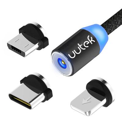 China UUTEK UC001-2M Mobile Phone USB Cable 2021 Best Selling New Product Free Shipping Nylon Magnetic Charging Cable 2m/6ft for sale