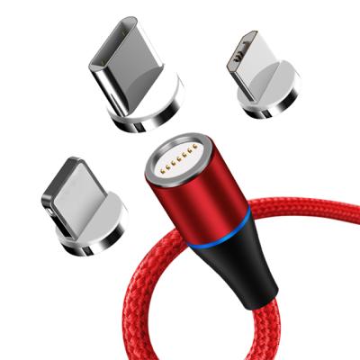 China Hot Selling Mobile Phone Dropshipping UUTEK RSZ7 Usb Charger Cable New Design 3 In 1 Micro Usb Data Cable 3A Magnetic Fast Charging Micro Usb for sale