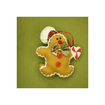 China Economic Felt + Cotton Wadding Custom Design Christmas Decor Doll House Gingerbread Pendant for sale