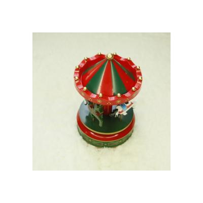 China Good quality various decoration carousel plastic music box for Christmas for sale