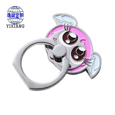 China Cute Lazy Metal Ring Metal Ring Cartoon Mobile Phone Ring Waterproof Custom Bracket Buckle Te koop