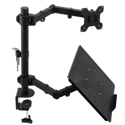 China (Size) Hot Selling Adjustable Dual Monitor Mount Support Arm Computer Stand Portable Foldable 15.6 Inch Laptop Stand for sale