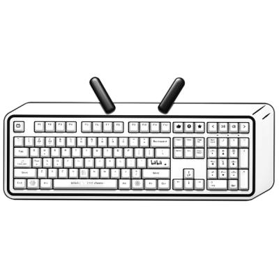 China Anti-ghosting IKBC Bilibili Cartoon TV Mechanical Key Keyboard 108 Cherry MX hot sale in stock for sale