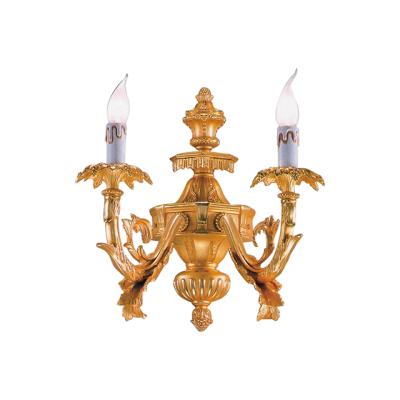 China Post-modern European French copper luxury double-headed hallway wall lamp living room background bedroom bedside lamp for sale