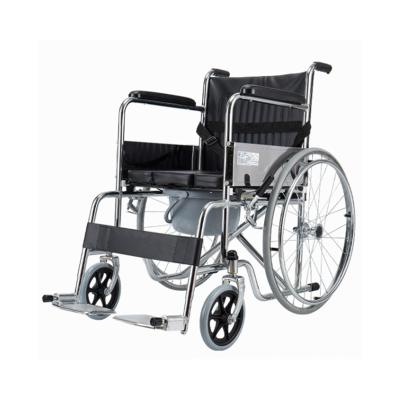 China STEEL Economy Wheelchair Disable Steel Manual Wheelchair For The Elderly for sale